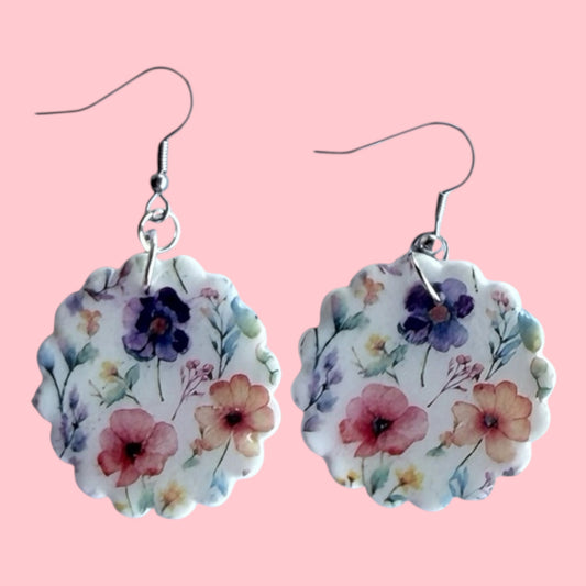 Wildflower Scalloped Earrings