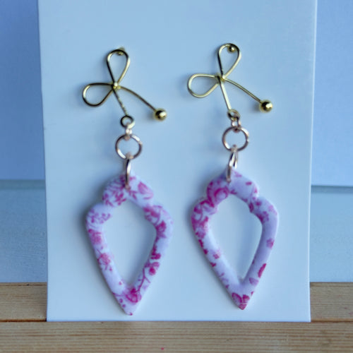 🪼Bow Floral Dangle Earrings🪼